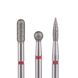 Стартовый набор фрез Nail Drill Set-2 Red для тонкой кутикулы (3 фрезы, мягкая абразивность) 002595 фото 1