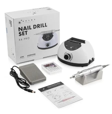 Фрезер для манікюру Bucos Nail Drill X4 PRO WHITE PEARL - 35 000 об/хв 65W 003626 фото