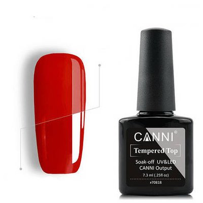 Финишное покрытие усиленное CANNI без липкого слоя 7,3 ml | No wipe Tempered Top coat 003814 фото