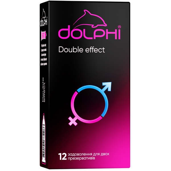 Презервативи Dolphi Double effect 12 шт 002305 фото