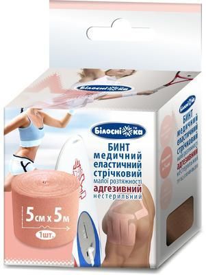 Кинезио-тейп "Белоснежка" 5см* 5м - Телесный 003042 фото