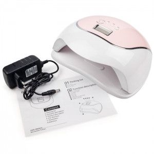 Лампа для манікюру UV+LED SUN BQ-V5 120W MACAROON PINK 002517 фото