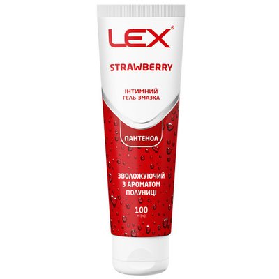 Гель-смазка Lex Strawberry аромат клубники 100 мл 002409 фото