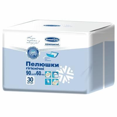 Влагопоглощающие пеленки "Білосніжка" 90*60см (30шт/уп) 002660 фото