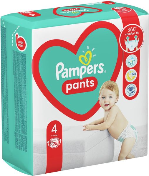 Подгузники-трусики Pampers Pants размер 4 (9-15 кг) 25 шт/уп 001528 фото