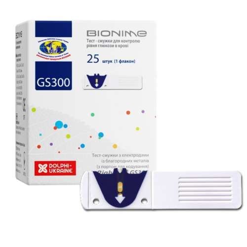 Тест-смужки Bionime Rightest GS 300, 25 шт. 001803 фото