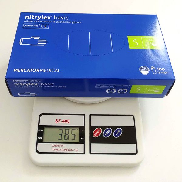 Нитриловые перчатки Nitrylex®, плотность 3.2 г. - PF PROTECT / basic - Синие (100 шт) 200153 фото