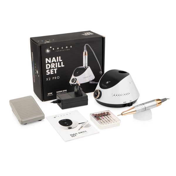 Фрезер для манікюру Bucos Nail Drill X2 PRO WHITE PEARL - 35 000 об/хв 65W 002667 фото