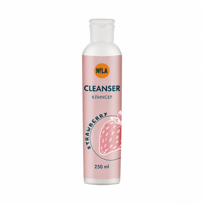 Nila Cleanser Средство для снятия липкого слоя Клубника, 250мл 002716 фото