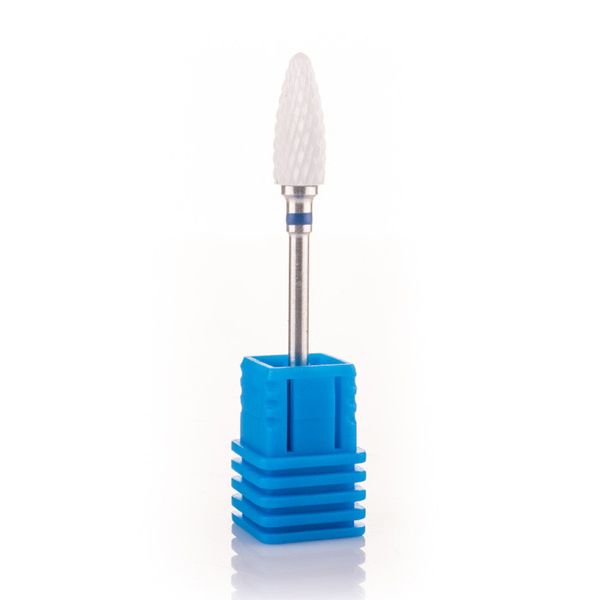 Фреза керамическая Nail Drill для снятия гель-лака (Кукуруза) - 640 501 Flame S(M) (синяя насечка) 002563 фото