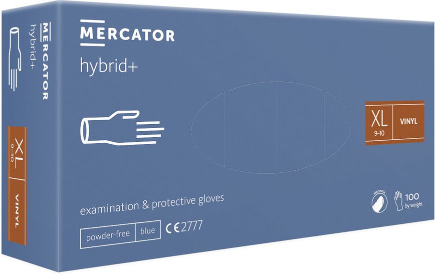 Перчатки виниловые Mercator hybrid+ 001199 фото