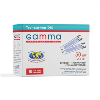 Тест-полоски Gamma DM, 50 шт - до 09/2024 000404 фото