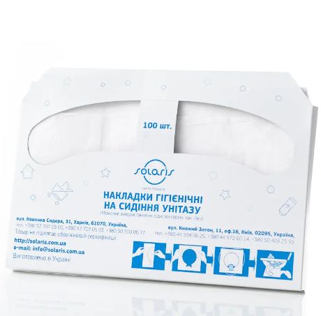 Накладки гігієнічні на сидіння унітазу, великі, білі, 100шт 004114 фото