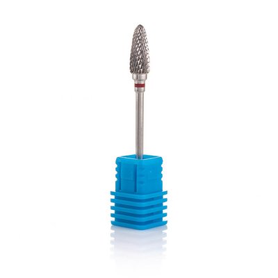 Фреза твердосплавна Nail Drill для зняття гель-лаку (Конус) 274 140 060 (червона насічка) 002613 фото